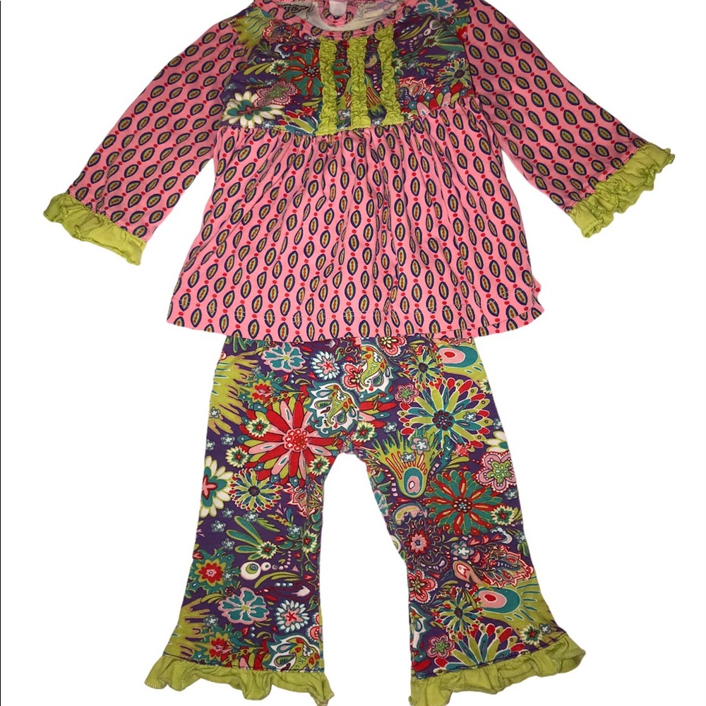 Flit & Flitter Girl’s Boutique Pants Set 9 Months